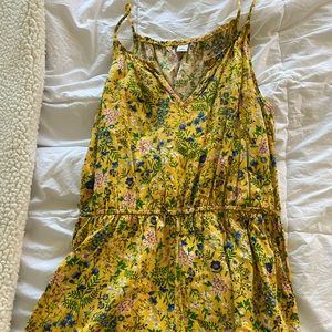 Yellow floral romper